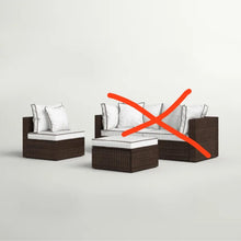 Load image into Gallery viewer, Burruss 84.5&#39;&#39; Wide Outdoor Reversible Patio Chairs with Cushions .
