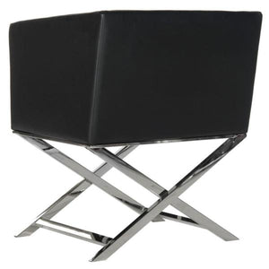 Celine Black Bonded Leather Arm Chair - #132CE