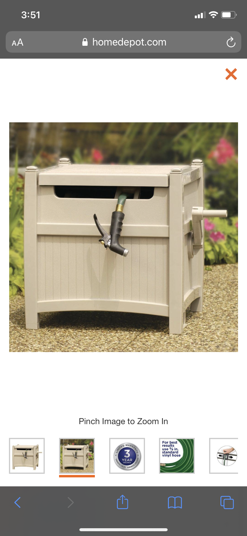 225 ft. Slide Trak Hideaway Hose Reel (SB525)