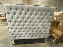 Load image into Gallery viewer, Lacey Upholstered Headboard Gray Queen
