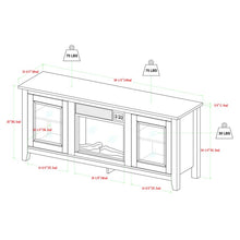 Load image into Gallery viewer, Kohn TV Stand for TVs up to 65&quot; with Electric Fireplace Gray Wash(1306)
