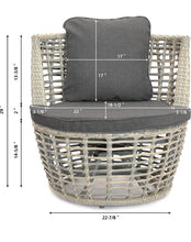 Load image into Gallery viewer, Outdoor Dining Set with Table, Grey Cushions #624HW
