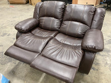 Load image into Gallery viewer, Hattie Faux Leather Reclining Loveseat AS IS Brown
