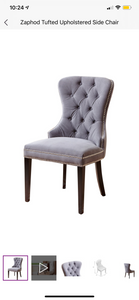 Zaphod Tufted Upholstered Side Chair #2-HW