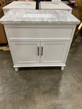 Load image into Gallery viewer, 36&quot; Single Sink Vanity White with Marble Top
