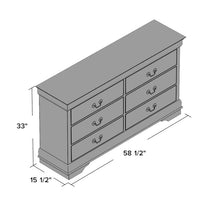 Load image into Gallery viewer, Black Waynesburg 6 Drawer Double Dresser - *AS IS*
