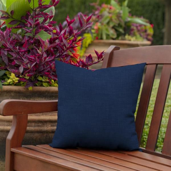 16 x 16 Sapphire Leala Texture Square Outdoor Throw Pillow - Set of 2 (ND73)