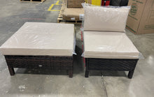 Load image into Gallery viewer, Outsunny Rattan Wicker Outdoor Patio Armless Chair and Ottoman ONLY
