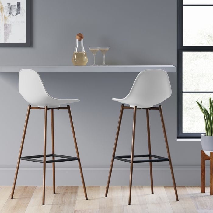 Copley Plastic Barstool Set of 3 White(461-3boxes)