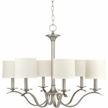Load image into Gallery viewer, Sheffield 6 - Light Shaded Classic / Traditional Chandelier Brushed Nickel(328)
