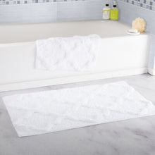 Load image into Gallery viewer, Rectangular 100% Cotton Non-Slip Geometric Bath Rug Set #323ha
