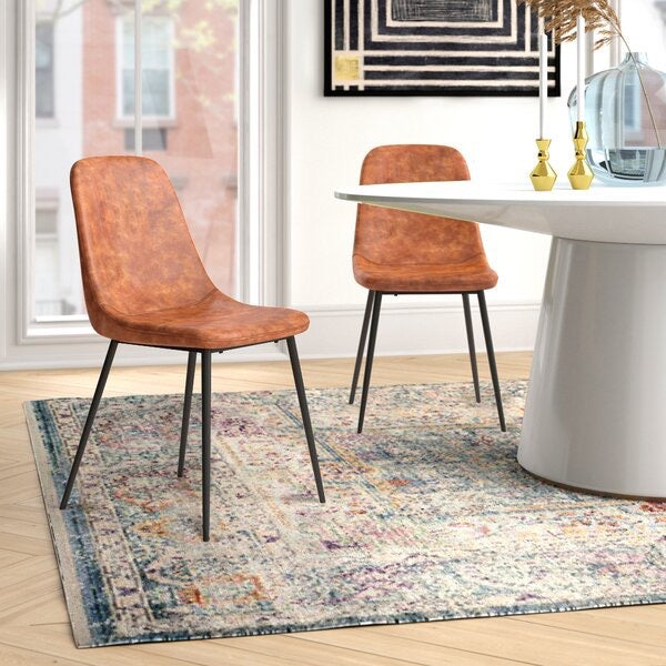 Set of 2 Debord Upholstered Side Chairs-Honey #58-NT
