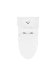 Virage 1-piece 0.8/1.28 GPF Dual Flush Elongated Toilet in White Seat Included #655HW