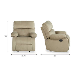 Laci Upholstered Manual Recliner Beige(1740RR)