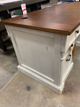 Load image into Gallery viewer, Durham Weathered White 66" Executive Desk
