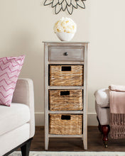 Load image into Gallery viewer, Michaela Drawer Side Table in Vintage White 664CDR
