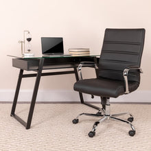 Load image into Gallery viewer, High Back Swivel with Wheels Ergonomic Executive Chair Black #353HW
