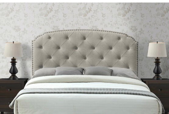 Abbingt Upholstered Standard Headboard Queen Beige(2784RR)