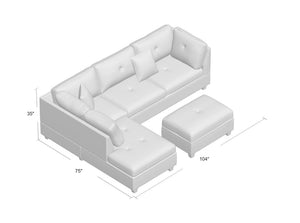 Milani Reversible Sectional-Ottoman NOT INCLUDED #5532 (2 boxes)