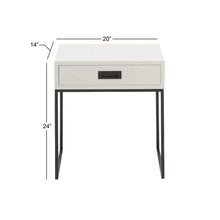 Load image into Gallery viewer, White Single Drawer Side Table (SB106)
