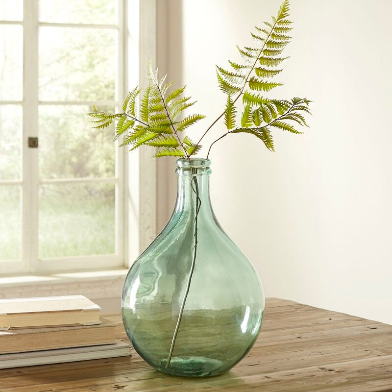 Dark Clear European Recycled Glass Marseille Bottle Large Vase(1004)