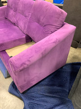 Load image into Gallery viewer, Purple Microfiber Couch *AS IS*
