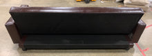 Load image into Gallery viewer, Faux Leather Convertible Sleeper Sofa Dark Brown *AS IS* 961CDR
