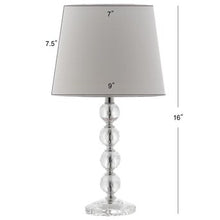 Load image into Gallery viewer, Nola 16-in Clear Fluorescent Rotary Socket Table Lamp with Fabric Shade (SB349)
