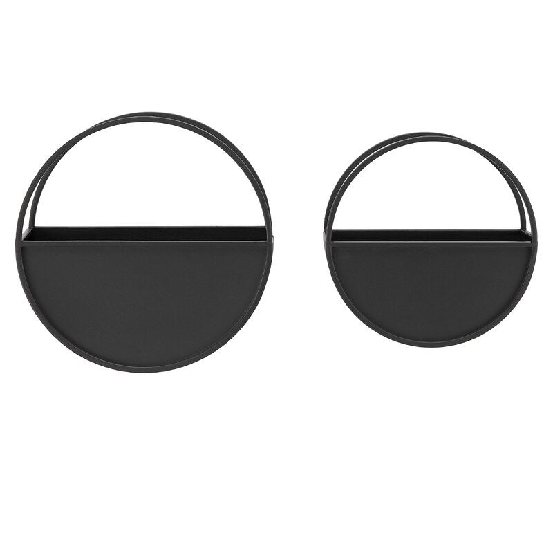 Mcmanis 2-Piece Iron Wall Planter Set Black(1783RR)