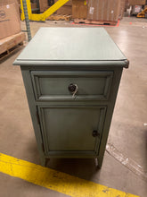 Load image into Gallery viewer, Seafoam Side Table with Drawer and Cabinet
