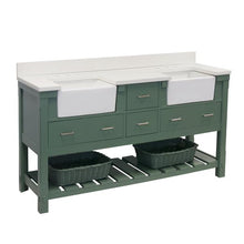 Load image into Gallery viewer, Charlotte 72-inch Farmhouse Double Vanity with Quartz Top
