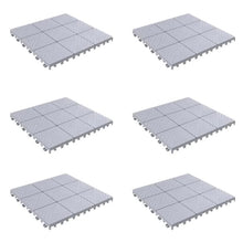 Load image into Gallery viewer, 11.5 in. x 11.5 in. Outdoor Interlocking Polypropylene Patio and Deck Tile Flooring in Grey (Set of 18) MRM3110
