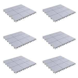 11.5 in. x 11.5 in. Outdoor Interlocking Polypropylene Patio and Deck Tile Flooring in Grey (Set of 18) MRM3110
