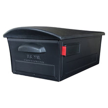 Load image into Gallery viewer, Black Locking 13 in x 22 in Steel Post Mounted Mailbox Black(1579)
