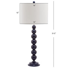 Load image into Gallery viewer, Jenna Navy &amp; Off-White 31.5&quot; Stacked Ball Lamp - Set of 2 #544HW
