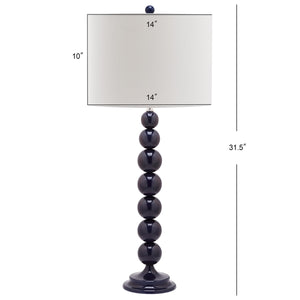 Jenna Navy & Off-White 31.5" Stacked Ball Lamp - Set of 2 #544HW