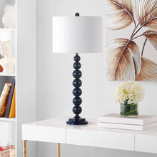 Load image into Gallery viewer, Jenna Navy &amp; Off-White 31.5&quot; Stacked Ball Lamp - Set of 2 #544HW

