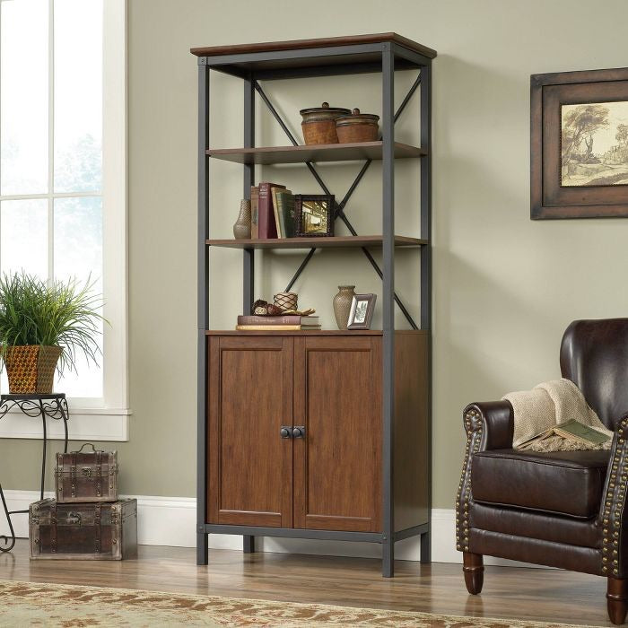 Carson Forge Bookcase with Doors Milled Cherry(311)