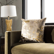 Load image into Gallery viewer, 20&#39;&#39; H x 20&#39;&#39; W Beige/Gold Reynold Throw Pillow HA9709
