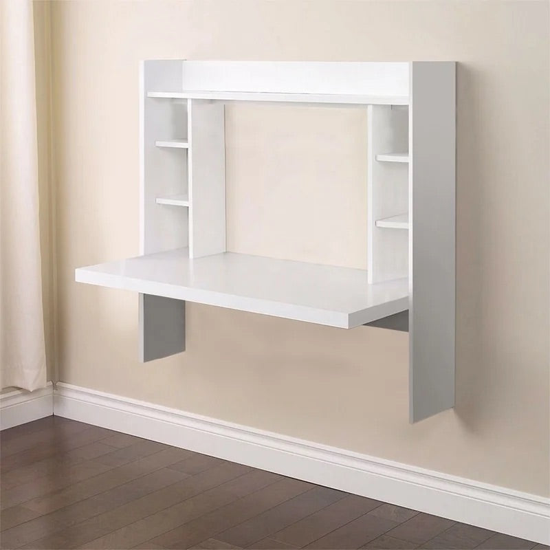 Wall Mounted Desk with Storage with Shelves #324MM