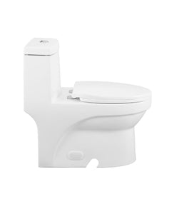 Virage 1-piece 0.8/1.28 GPF Dual Flush Elongated Toilet in White Seat Included #655HW