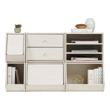 Load image into Gallery viewer, Danny Stack 2 Drawer Storage Chest Off-White, Set of 2 #689HW
