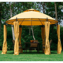 Load image into Gallery viewer, Outsunny 11.5 Ft. W x 11.5 Ft. D Metal Patio Gazebo Yellow(1322)
