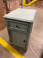 Load image into Gallery viewer, Seafoam Side Table with Drawer and Cabinet
