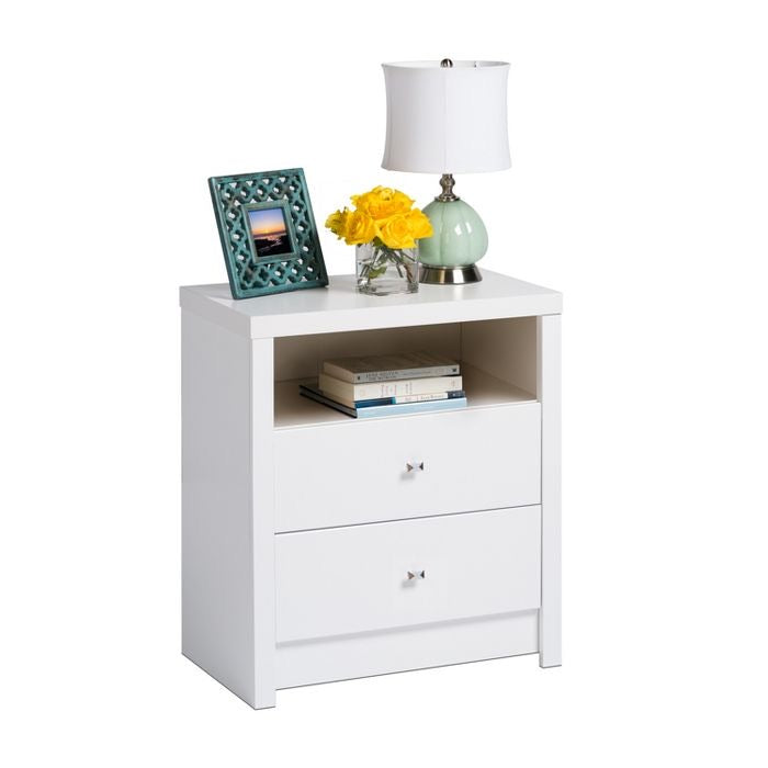 Calla 2 Drawer Series 9 Nightstand White(1466)