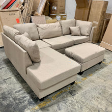 Load image into Gallery viewer, Hemphill 104&quot; Wide Reversible Sofa &amp; Chaise with Ottoman - Fabric: Sand
