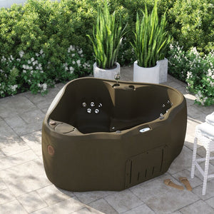 Brownstone Premium 300 2-Person 20-Jet Plug and Play Hot Tub with Stainless Steel Heater includes cover!