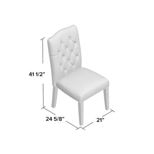 Oralia Linen Upholstered Side Chair Set of 2 Ivory(367)