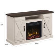 Load image into Gallery viewer, Lorraine TV Stand for TVs up to 55&quot; with Electric Fireplace Included #ad353
