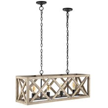 Load image into Gallery viewer, Sagan Black Farmhouse Geometric LED Pendant Light #532HW
